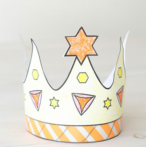 Printable Purim Crown - Coloring & Crafts - Jewish Kids
